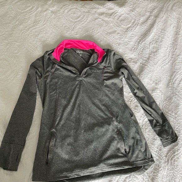 PINK workout half-zip long sleeve top - Picture 1 of 3